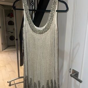 Rachel Gilbert Cream and Black Mini Dress